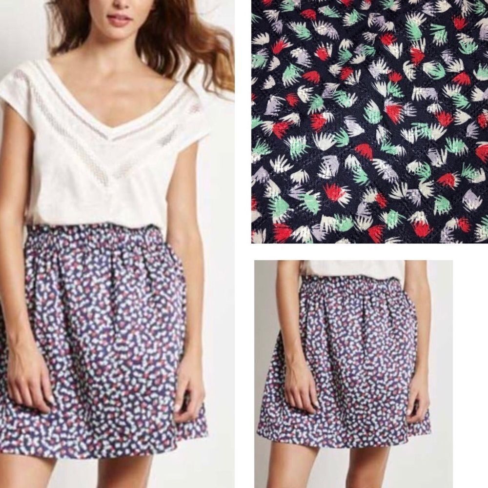 NWOT FR42/44 (US 8/10) EKYOG from Paris Tatiana Print Viscose Skirt